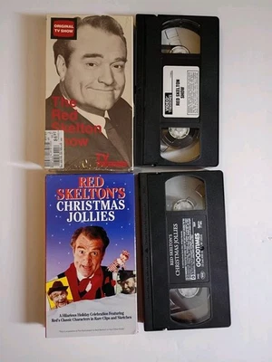 Red Skeleton VHS Movie Video Lot Christmas Jollies + TV Treasures Show Tapes - Image 1 of 2