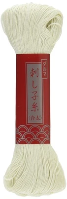 Нити Sashiko JUMBO моток, 100 метров - цвет #102 "натуральный" - японский лоскутное одеяло... - Изображение 1 из 2