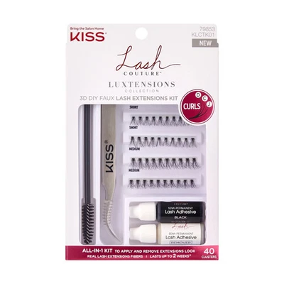 KISS Lash Couture Luxtensions 3D Hágalo Usted Mismo Kit de Extensiones de Pestañas Imitadas, 40 Racimos de Pestañas Foto 1 de 4