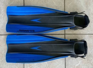U.S. Divers Dive Fins Flippers Blue Black L/XL Men’s 9-13 Women’s 10-14 22” - Picture 1 of 3