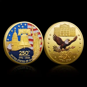 USA 250 Anniversary Challenge Coin Gedenkmünze Sammlerstück 1 Stück - Bild 1 von 10