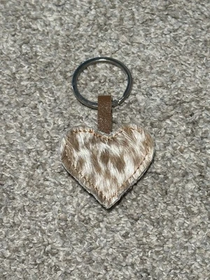 100% натуральная воловья кожа сердце брелок кожаный женский - Изображение 1 из 2