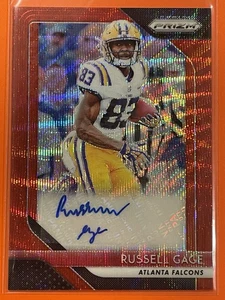 2018 Panini Prizm Russell Gage Rookie Auto Red Wave Prizm /199 RC #RA-RGA - Picture 1 of 3
