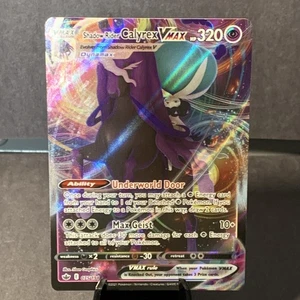 Juego de cartas coleccionables Pokémon Shadow Rider Calyrex Vmax 075/198 ultra raro Chilling Reign casi nuevo/muy bueno - Imagen 1 de 2