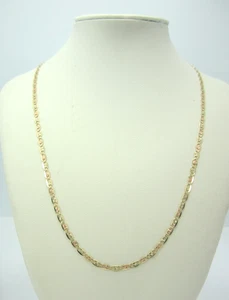 STUNNING UNISEX 10K MULTI-TONE GOLD  CHAIN NECKLACE (20") 4.4G - Picture 1 of 6