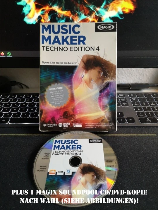 MAGIX MUSIC MAKER TECHNO/DANCE EDITION 4-205 MB Top Soundloops + Programm mit SN - Bild 1 von 4