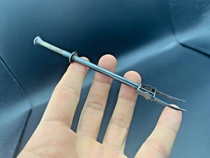 Antique Retractable Mechanical Olive Food Pickle Fork L 6 1/8"/15.5 cm - Picture 1 of 7