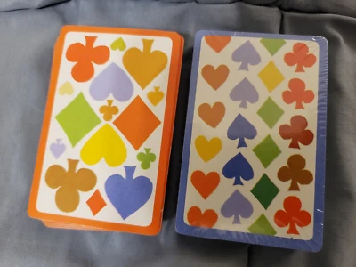 Vintage Hallmark Bridge Playing Cards Double Deck Set USA Plastic Case 1 Sealed - Image 1 of 4