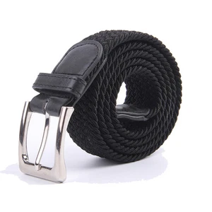 Canvas Elastic Fabric Woven Stretch Braided Belts - Picture 1 of 41