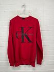 Calvin Klein Jeans | Red Graphic Crew Neck Light Weight Jumper XL #CS