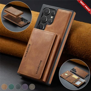 For Samsung S25 S24 Plus Ultra S23 Removable Magnet Leather Wallet Case Cover AU - Picture 1 of 60