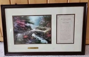 Thomas Kinkade Bridge of Faith John Prayer Framed Certificate of Authentication  - Picture 1 of 16