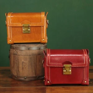 Genuine Leather Purse and Handbag for Women Retro Leather Crossbody Shoulder Bag - Picture 1 of 12