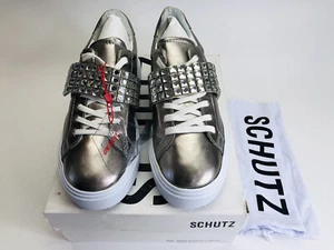 Schutz Maiva Damen-Schnürschuhe Metallic-Leder Kristallverzierung 6,5B - Bild 1 von 8