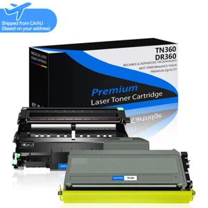 2PK DR-360 DR360 TN-360 TN360 Drum Toner Set Fit For Brother DCP-7040 7045N 7030 - Picture 1 of 23