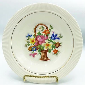 Tazón de sopa con borde de cesta de muestra Salem China Co EE. UU. - Imagen 1 de 6