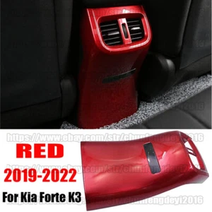 For Kia Forte K3 2019-2022 Red ABS Car Rear Air Outlet Vent Panel Cover Trim - Foto 1 di 5