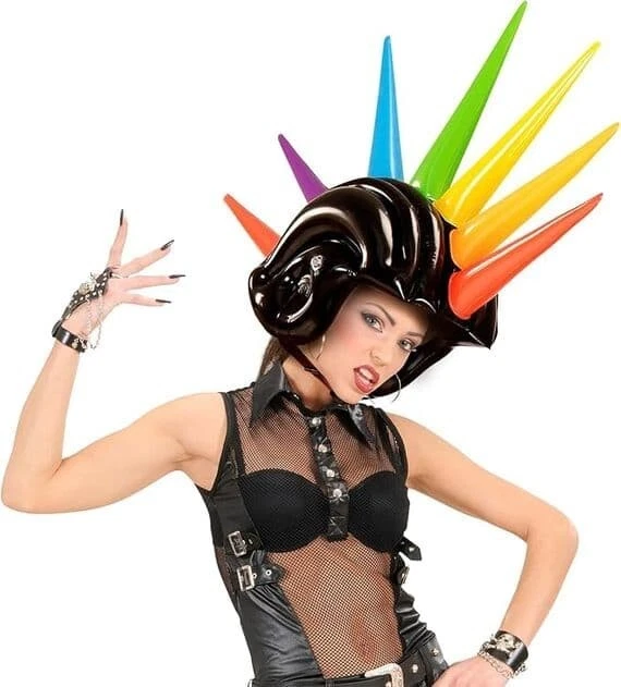 Capacete inflável adulto multicolorido Spikes - Imagem 1 de 3