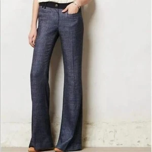 Anthropology Elevenses The Brighton Woven Pants Size 2 - Picture 1 of 14