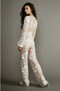 Free People x For love Lemons Temecula Embroidered Lace Jumpsuit S - Picture 1 of 7