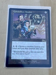 MTG Quicksilver Amulet Artifact Douglas Shuler 99 130/143 Deckmaster Magic Card - Picture 1 of 2