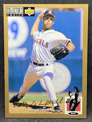 1994 Upper Deck Collector's Choice Gold Signature #173 Phil Leftwich Angels - Image 1 of 2