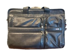 TUMI Alpha Porte-documents/sac organisateur extensible en cuir noir pour ordinateur portable 96041D4 - Photo 1/10
