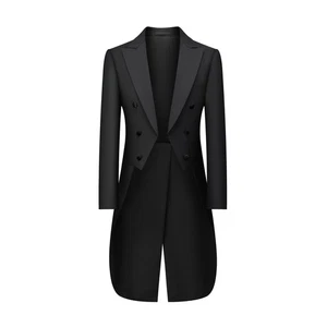 Hombres Esmoquin Trajes de Escenario Talla Grande Cola Larga Disfraces Mágicos Delgados Informales Abrigos Nuevos - Imagen 1 de 15