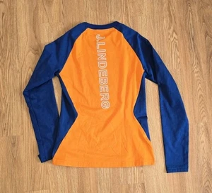 J. Lindeberg Magnolia langärmliges Golfoberteil Damen Größe Small orange tailliert  - Bild 1 von 9