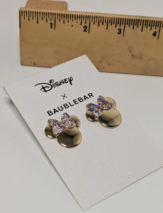 Disney Baublebar Gold Minnie Mouse With Colorful Sparkly Sequined Bow NEW - Bild 1 von 4