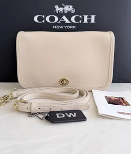 BOLSO BOLSILLO HUESO COACH VINTAGE LATÓN 9755 EE. UU. - Imagen 1 de 21