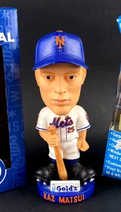 Muñeca Kaz Matsui Bobblehead New York Mets MLB Rábano Picante Dorado Tamaño 7" - Imagen 1 de 7
