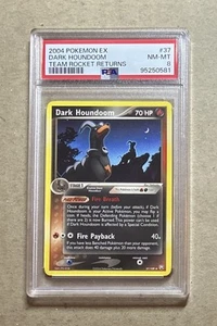 2004 Pokemon Team Rocket Returns Dark Houndoom Card #37 PSA 8 - Picture 1 of 2