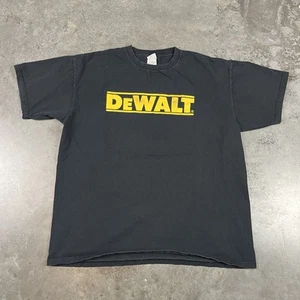 Vintage Dewalt T Shirt Mens XL Black Workwear Preowned - Picture 1 of 17