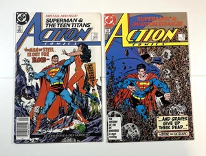 Cómics de acción #584 y #585 (¡Lote de Superman con Phantom Stranger y Teen Titans! - Imagen 1 de 5