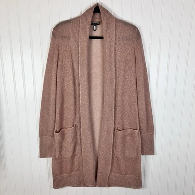 Eileen Fisher 马海毛混纺长袖开襟开衫毛衣外套 XS 粉红色 — 第 1/4 张图片