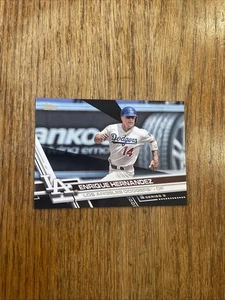 2017 Topps #685 Enrique Hernandez BLACK SSP INSERT #36/66 Rare Dodgers - Picture 1 of 4