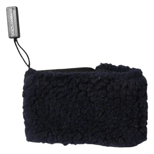 DOLCE & GABBANA Wristband Black Wool Knitted Sweatbands Men One Size RRP 530usd - Picture 1 of 4