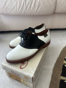 Vintage Bass Saddles Saddle Shoes size 9M Bass Made in U.S.A NEW IN BOX (womens) - Picture 1 of 5