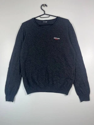 Suéter Pullover Jersey Roberto Cavalli Deportivo Gris Angora Mezcla Lana Para Hombre Talla M Foto 1 de 4