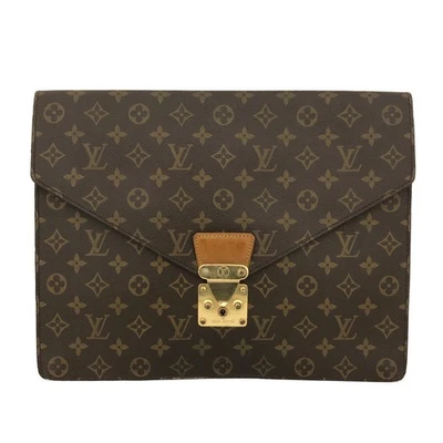 Louis Vuitton Monograma Porte Documents Senatur Maletín Bolso Marrón Foto 1 de 4