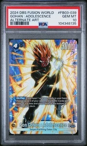 ๐ฅ๐Son Gohan : Adolescence FB03-039 Alt Art Dragon Ball Fusion World PSA 10 - Picture 1 of 2