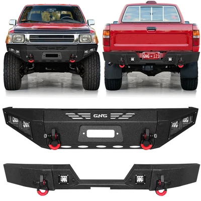 Vijay Black Steel Front/Rear Bumper For 1989-1995 Toyota Pickup W/D-Rings Foto 1 de 4