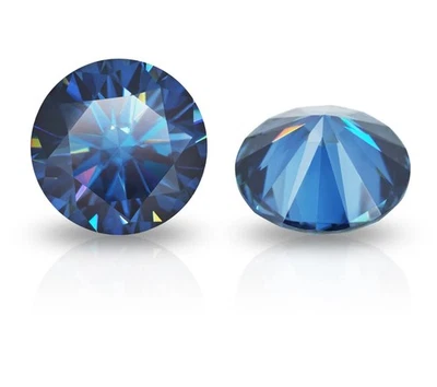 1.50ct Blue Lab Grown Diamond VVS1 Round Brilliant Loose Stone Certified - Image 1 of 2