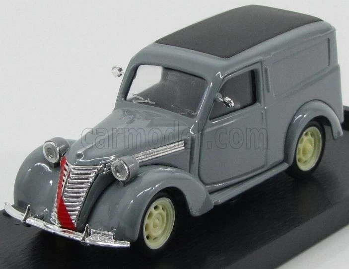 MODELLINO FURGONE STATICO BRUMM FIAT 1100E VAN 1949 GRIGIO NERO SCALA 1/43 - Immagine 1 di 3