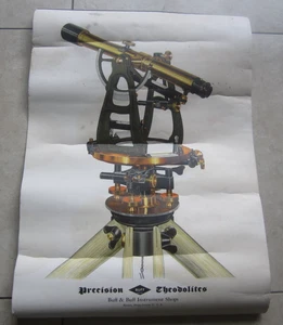 Old Vintage c.1920's BUFF - THEODOLITES - Surveying Advertising POSTER - Boston - Picture 1 of 5