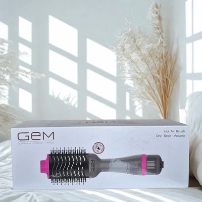 NEW Gem Hot Air Brush - Dry - Style & add Volumen. Gray and Pink Color - Image 1 of 4