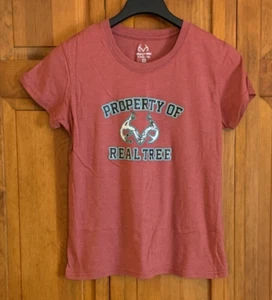 Camiseta roja manga corta Realtree by Willow Trails para mujer etiqueta talla M - Imagen 1 de 4
