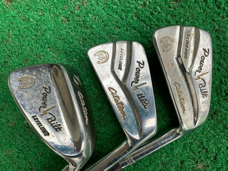 H&B POWERBILT LEVELUME R/H POWERBILT TRUE TEMPER STEEL SHAFT 4, 6, 10 irons - Image 1 of 4