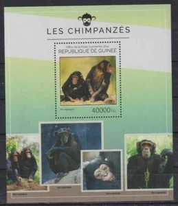 K626. Guinea - MNH - 2014 - Naturaleza - Animales - Chimpancés - Bl. - Imagen 1 de 1